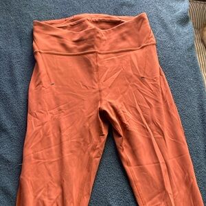 Lululemon 3/4 leggings with back calf mesh